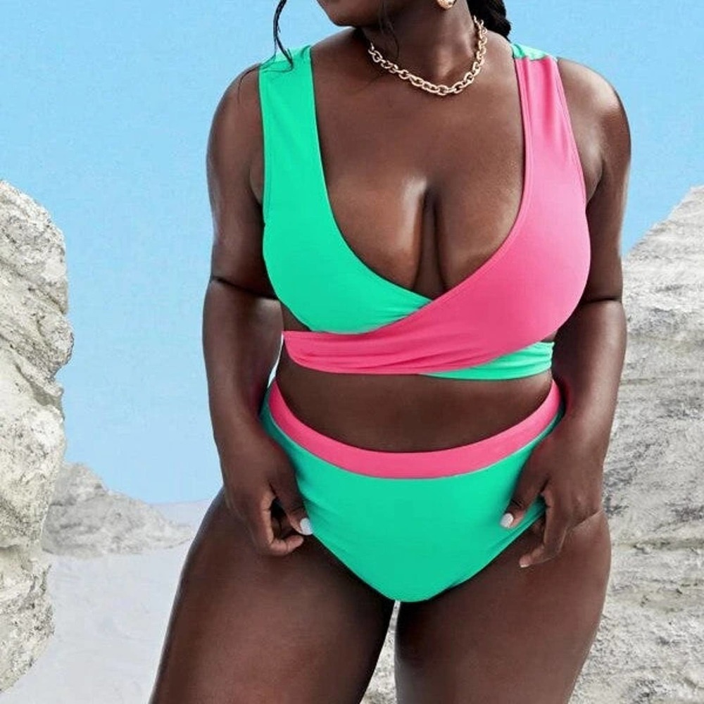 Plus Size Bikini High Waist Woman Swimsuit Women